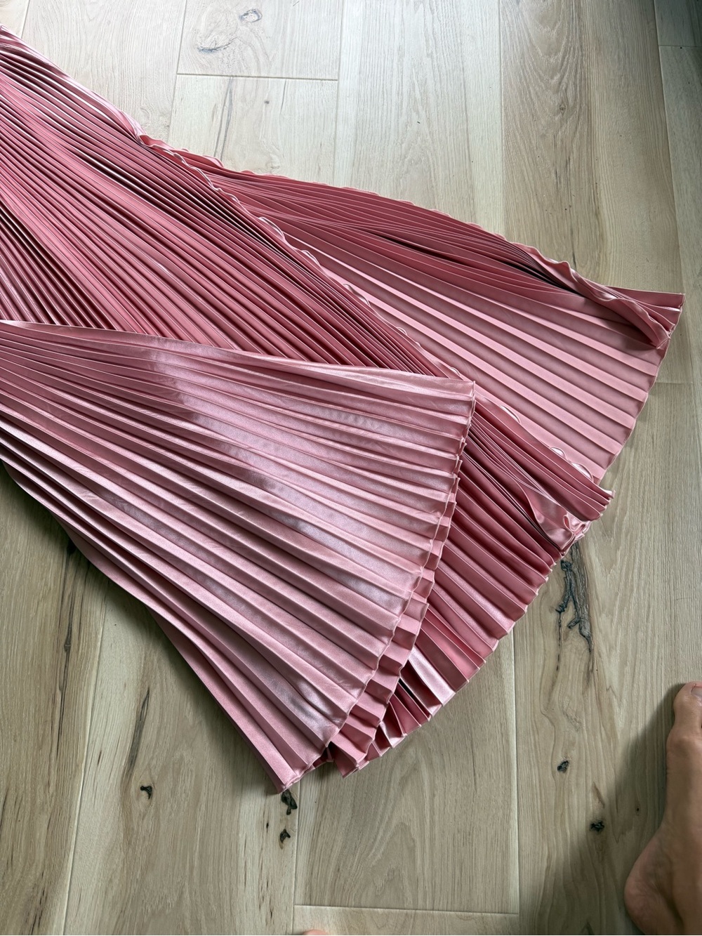 Pleated Halter Maxi Dress in Dusty Pink - Picture 2 of 9